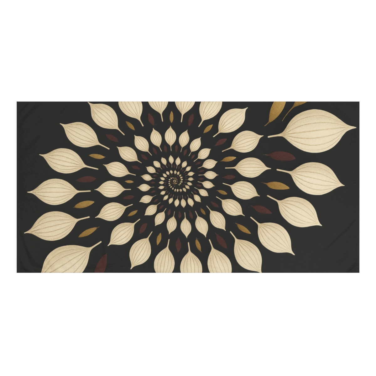 Seed Pod Spiral Matrix trendy hand towels