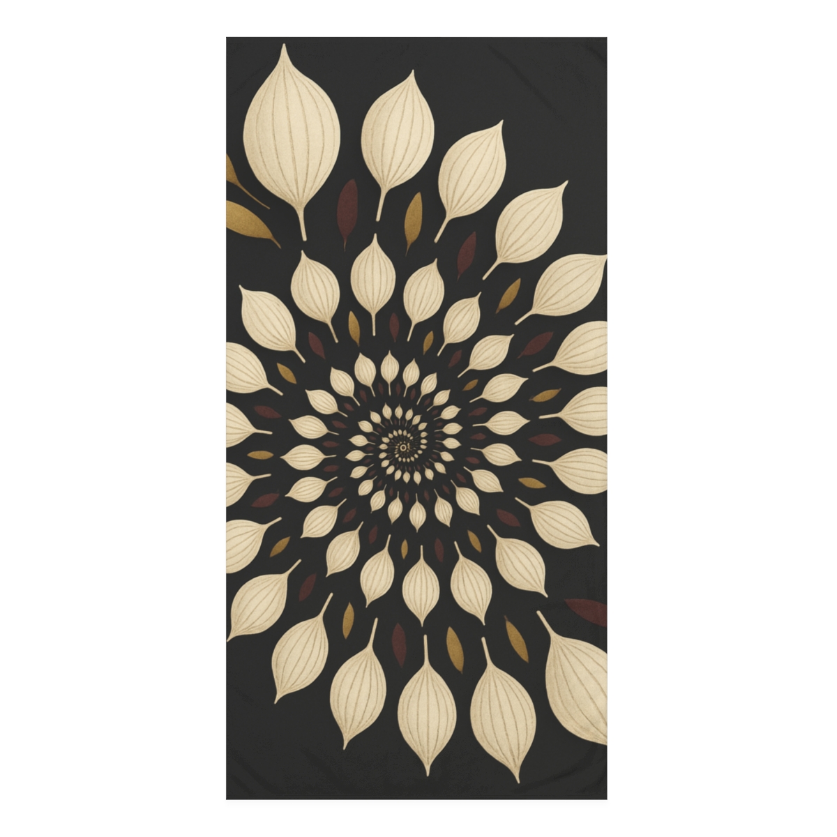 Seed Pod Spiral Matrix trendy hand towels