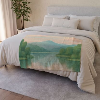 Bedroom Landscape For Simple Elegant Bed Blanket
