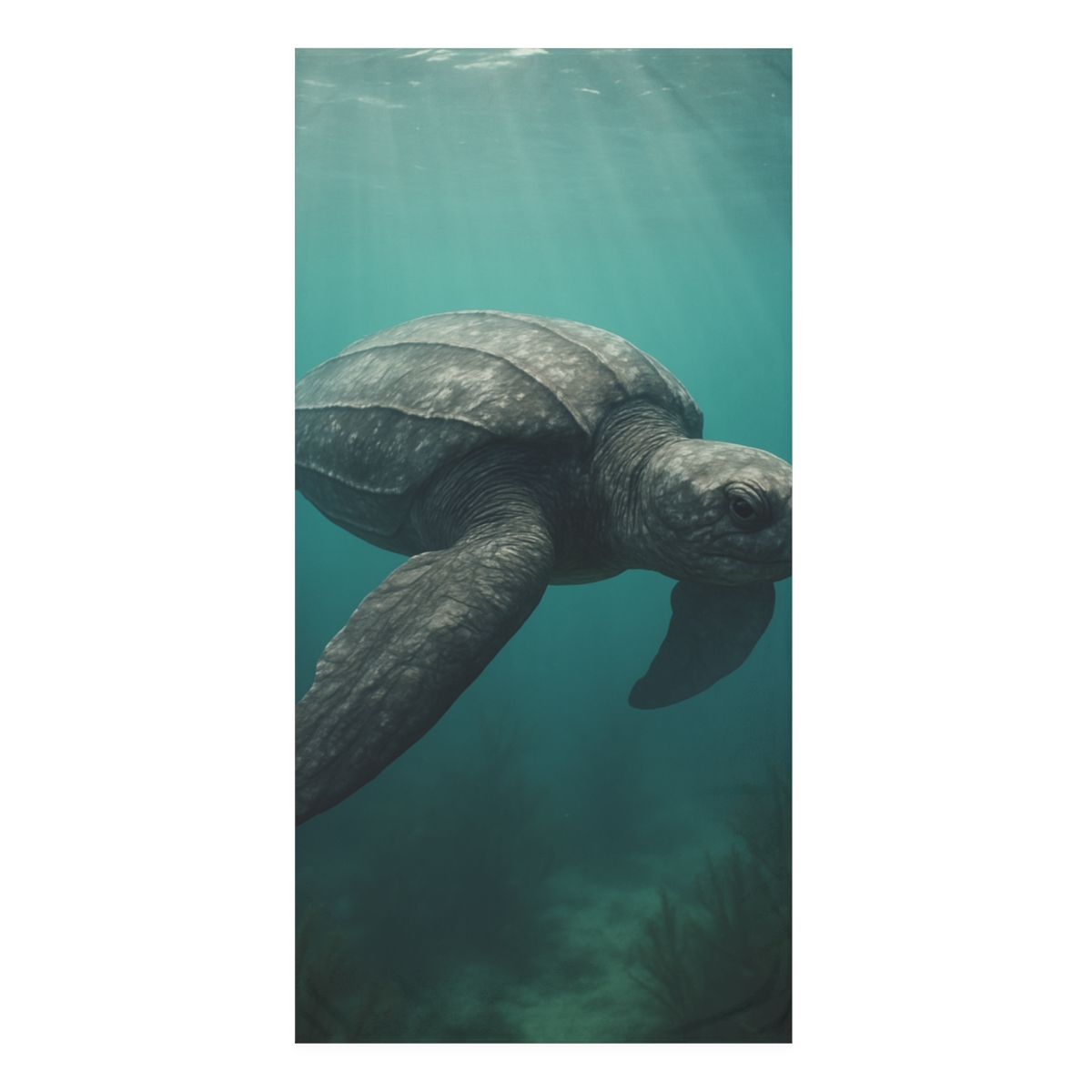 Serene Drift Leatherback Turtle designer printed towels