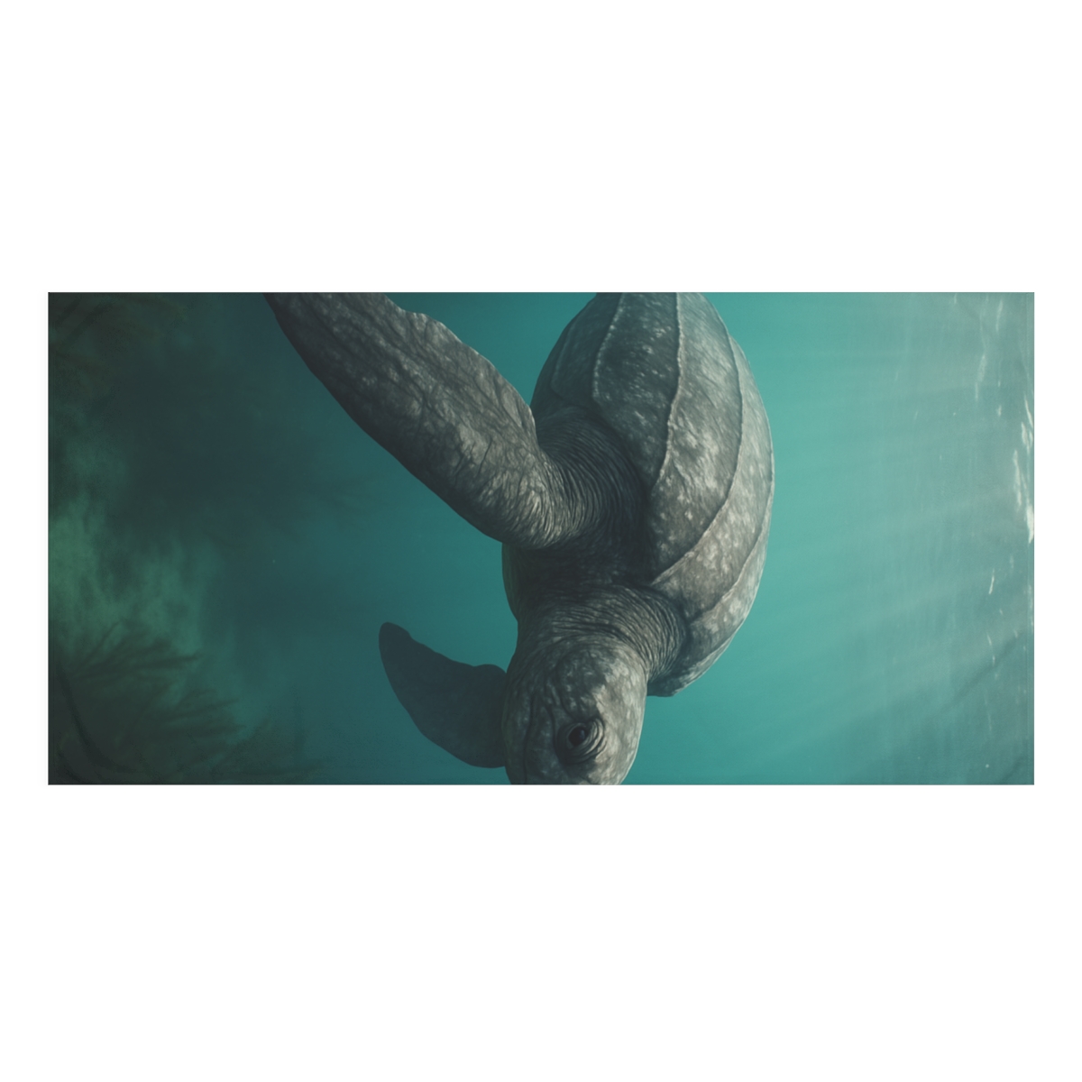 Serene Drift Leatherback Turtle designer printed towels