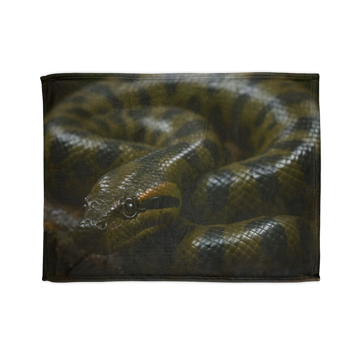 Shadow Coil Green Anaconda decorative home blankets