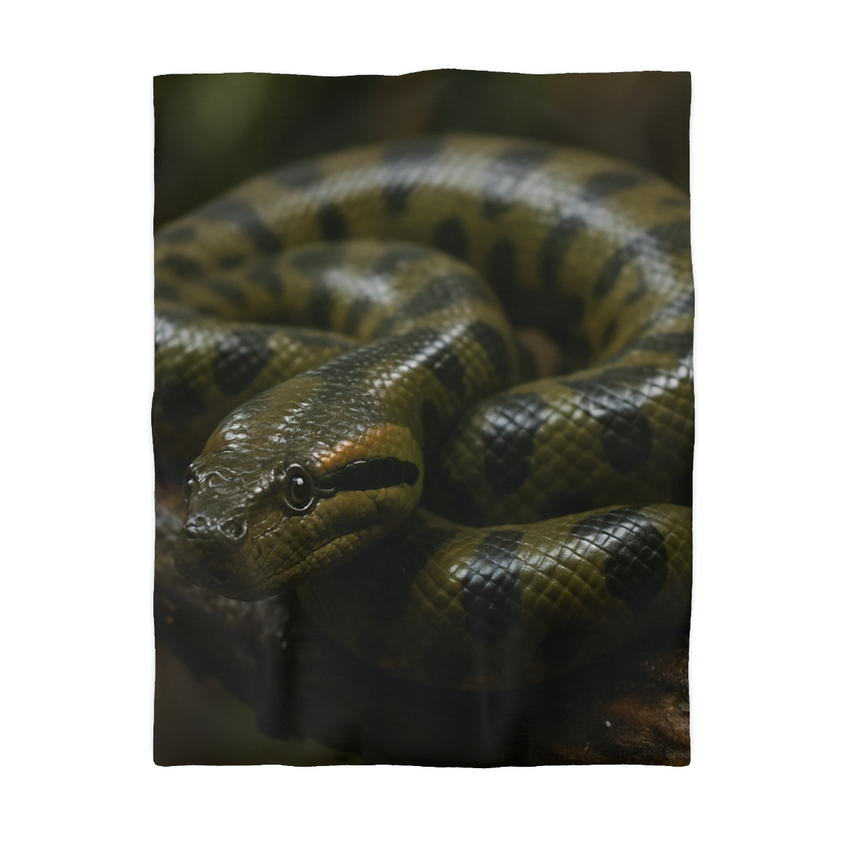 Shadow Coil Green Anaconda personalized bedding duvets