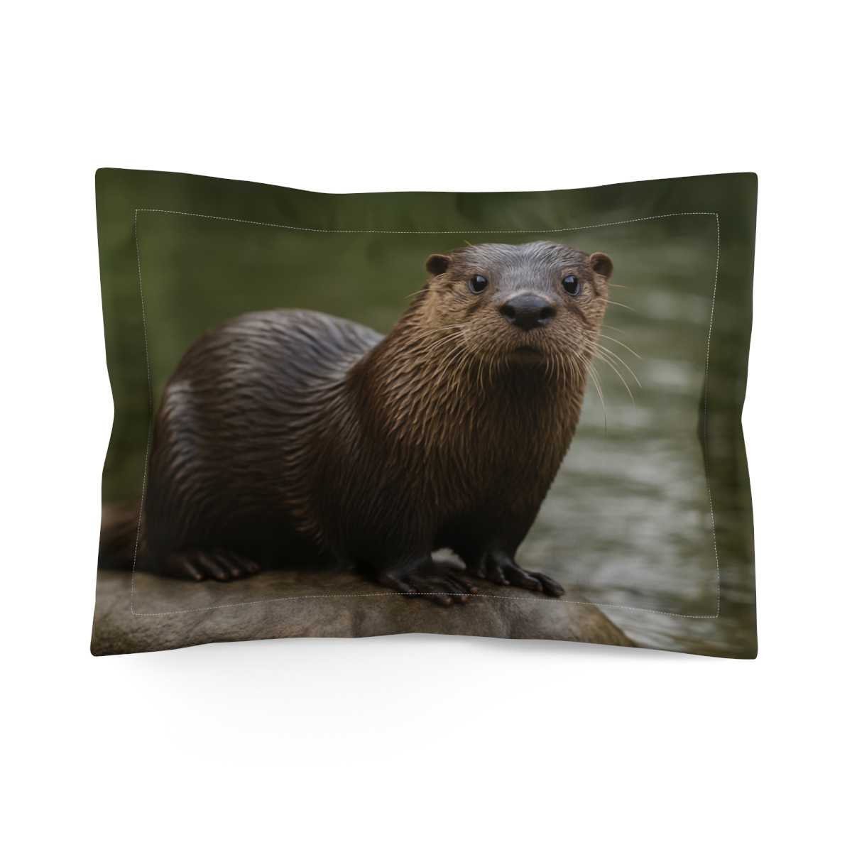 Shadow Creek River Otter personalized decorative pillows