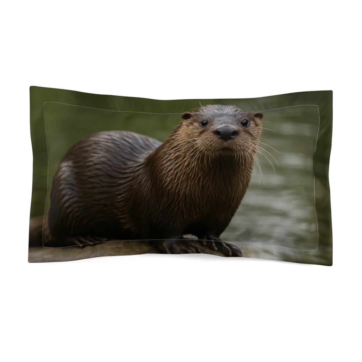 Shadow Creek River Otter personalized decorative pillows