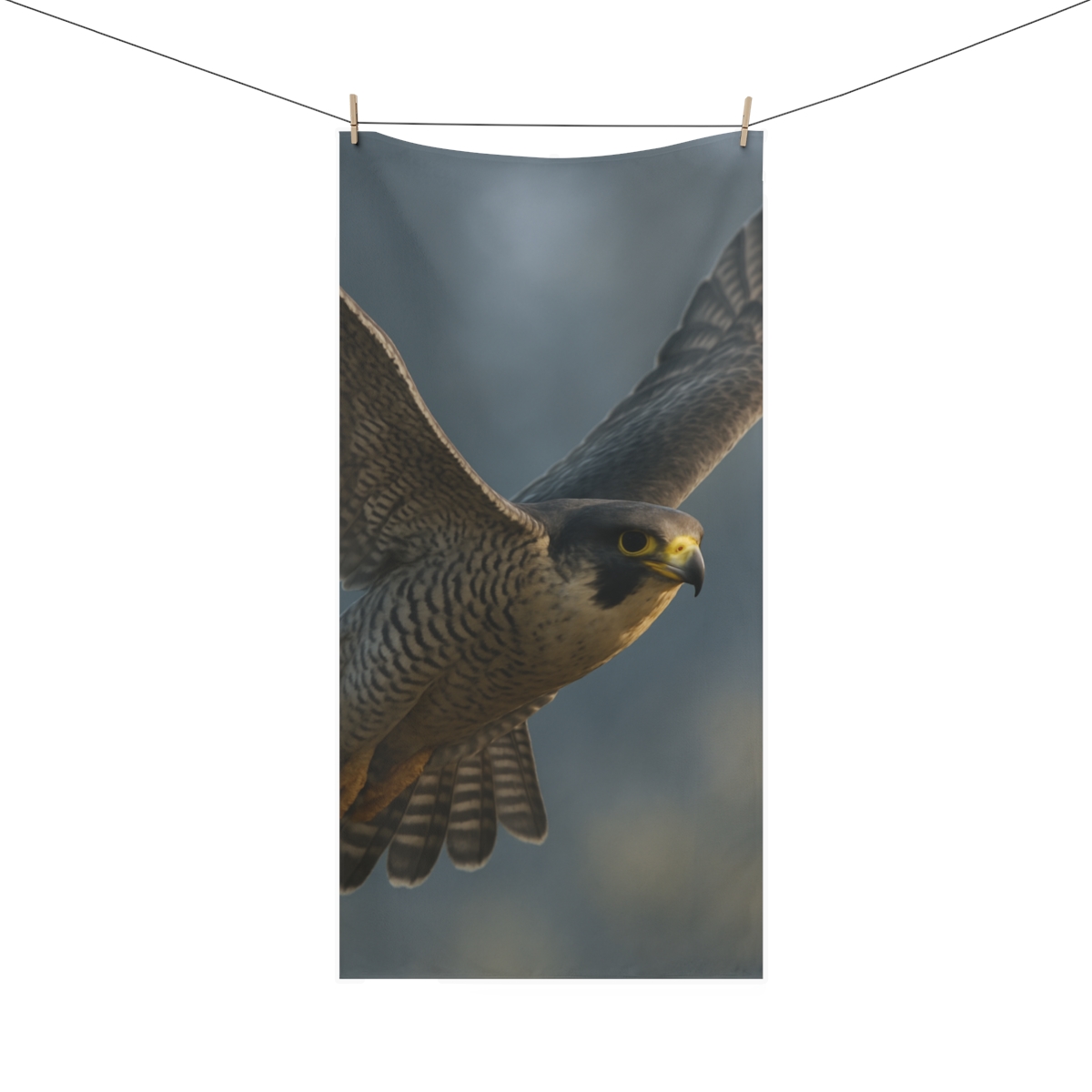 Shadow Glider Peregrine Falcon trendy hand towels