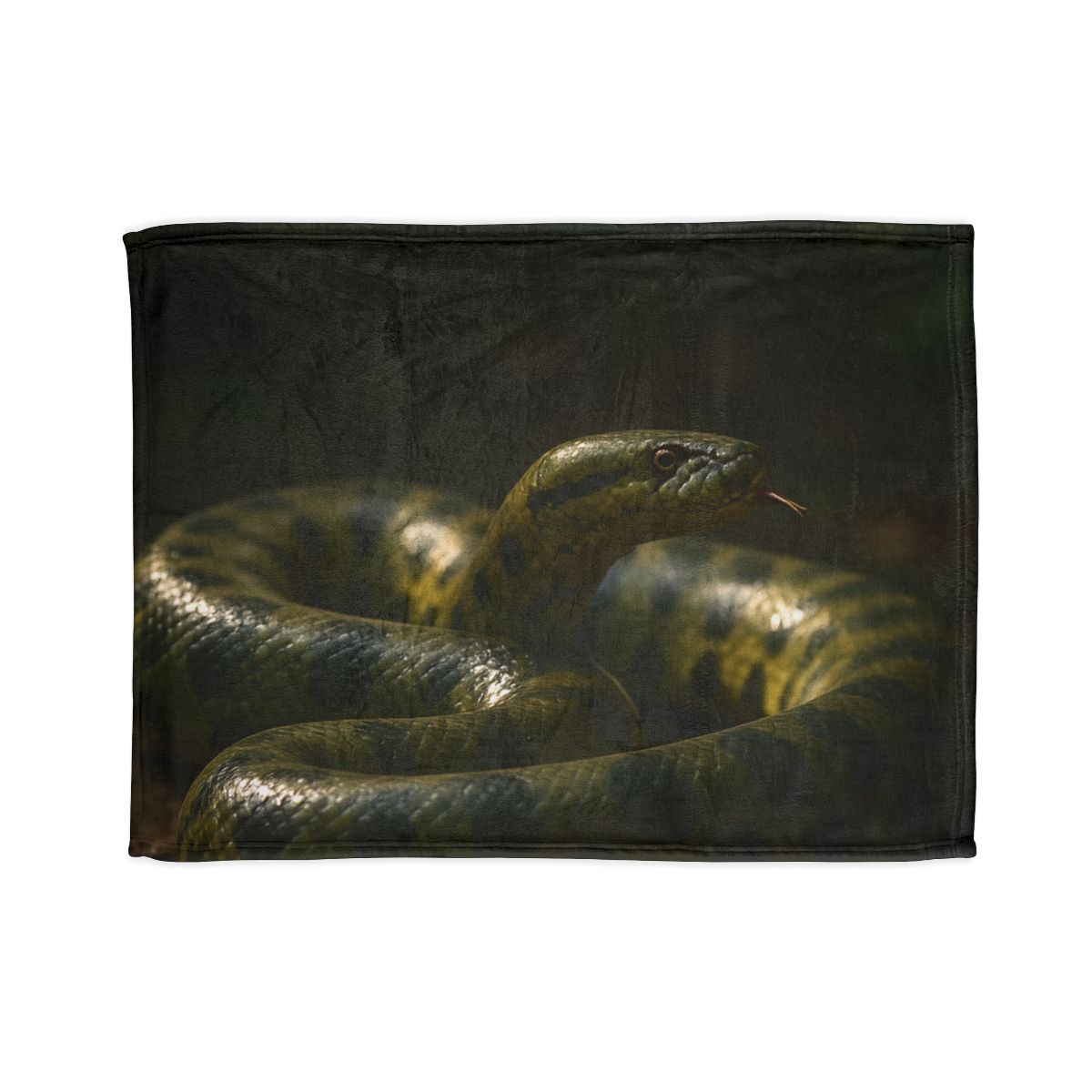 Shadow Ribbon Green Anaconda warm winter blankets