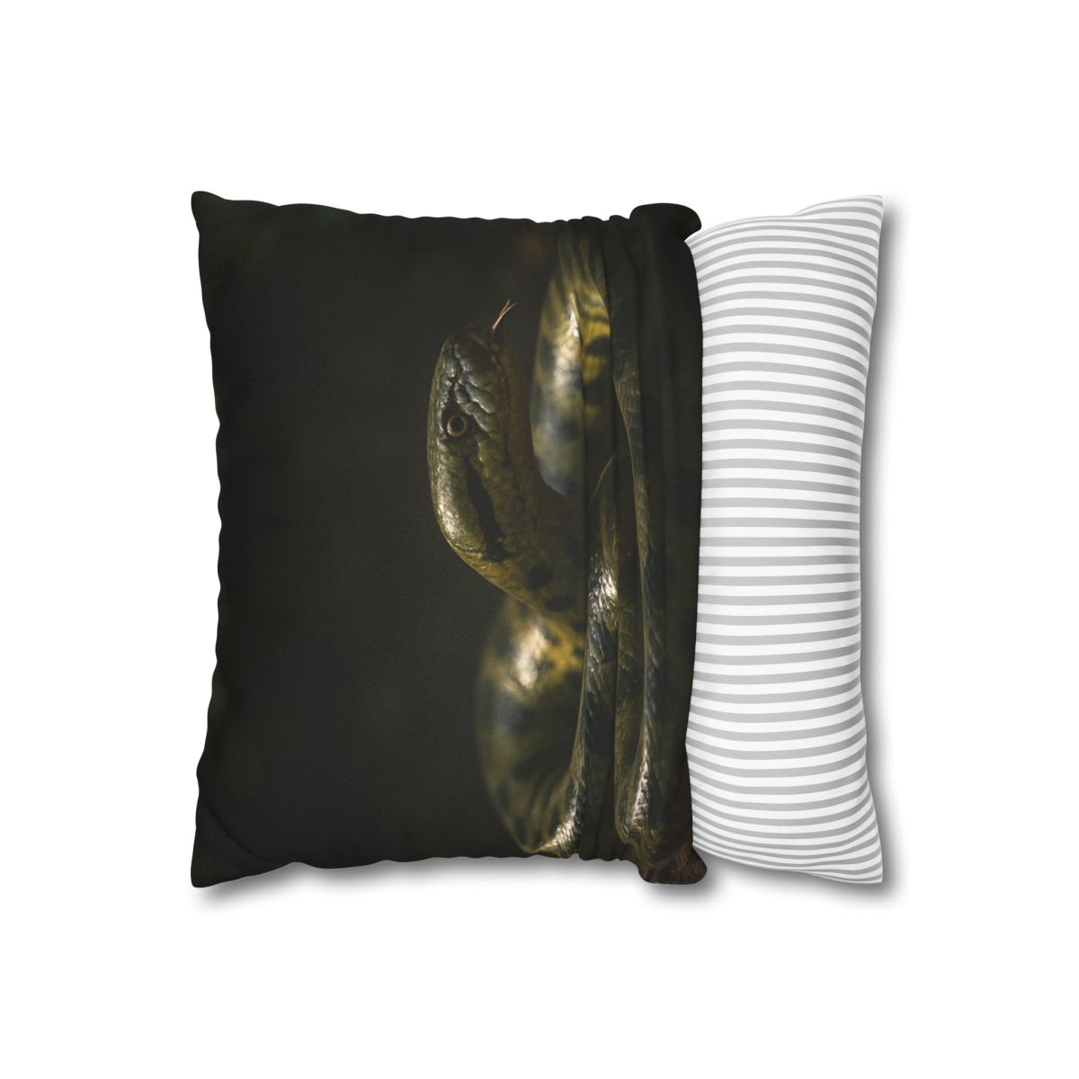 Shadow Ribbon Green Anaconda custom pillow cases