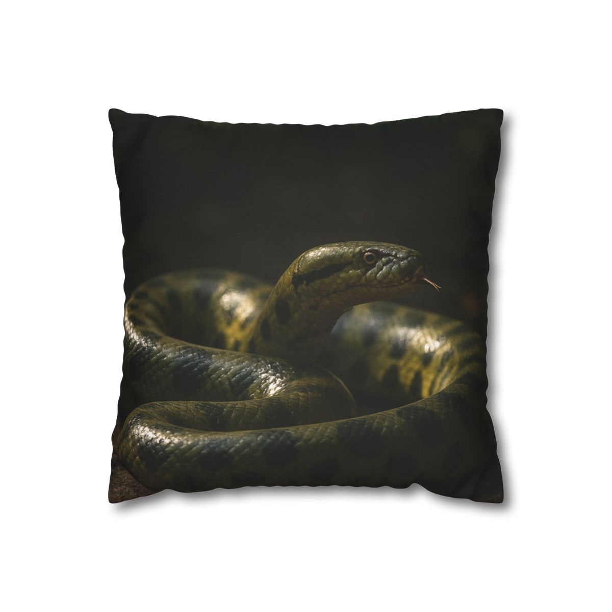 Shadow Ribbon Green Anaconda custom pillow cases