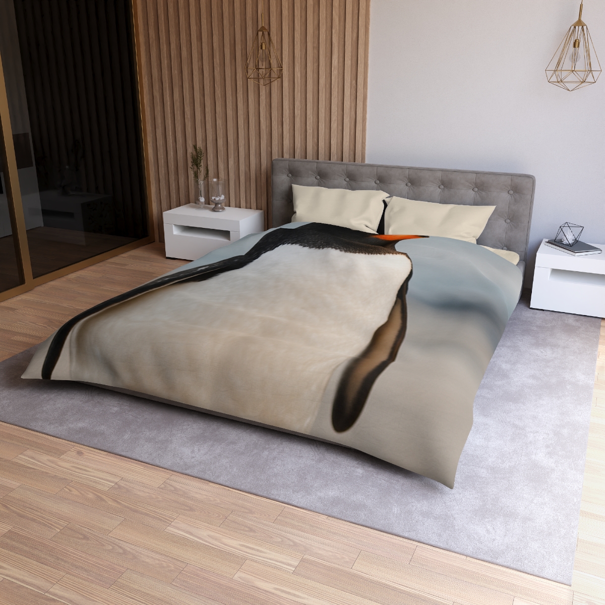 Shoreline Echo Gentoo Penguin trendy bedroom duvets