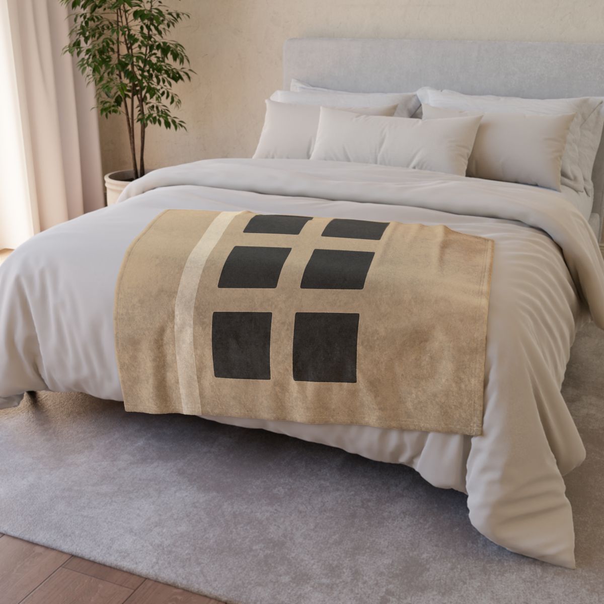 Short Grid With Missing Cell decorative home blankets