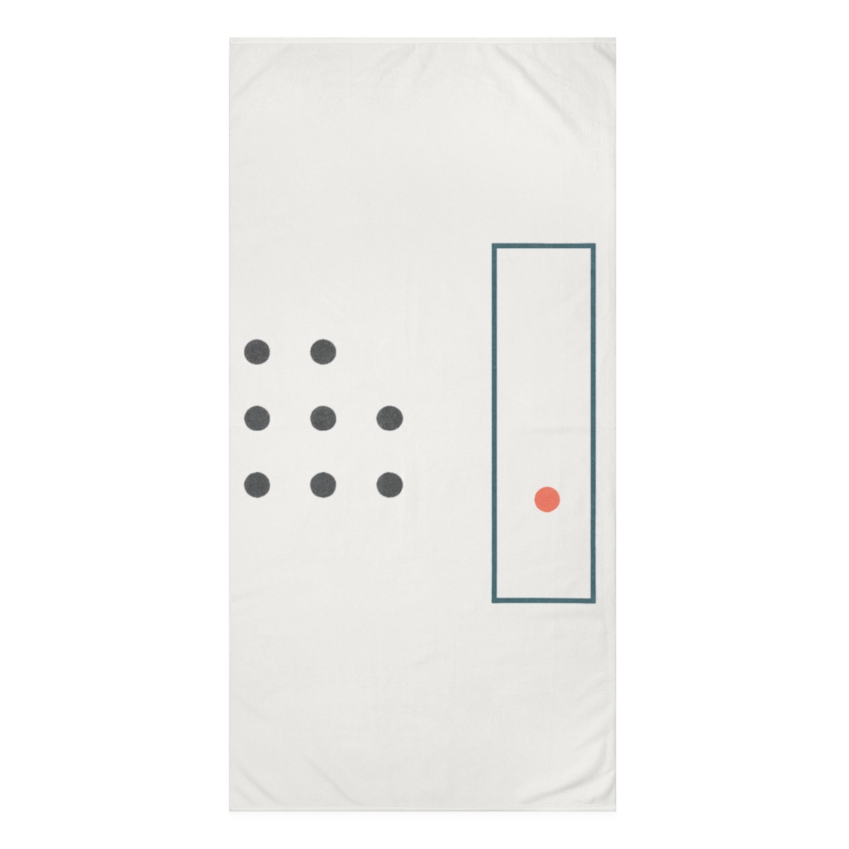 Short Grid With Missing Corner Dot trendy hand towels