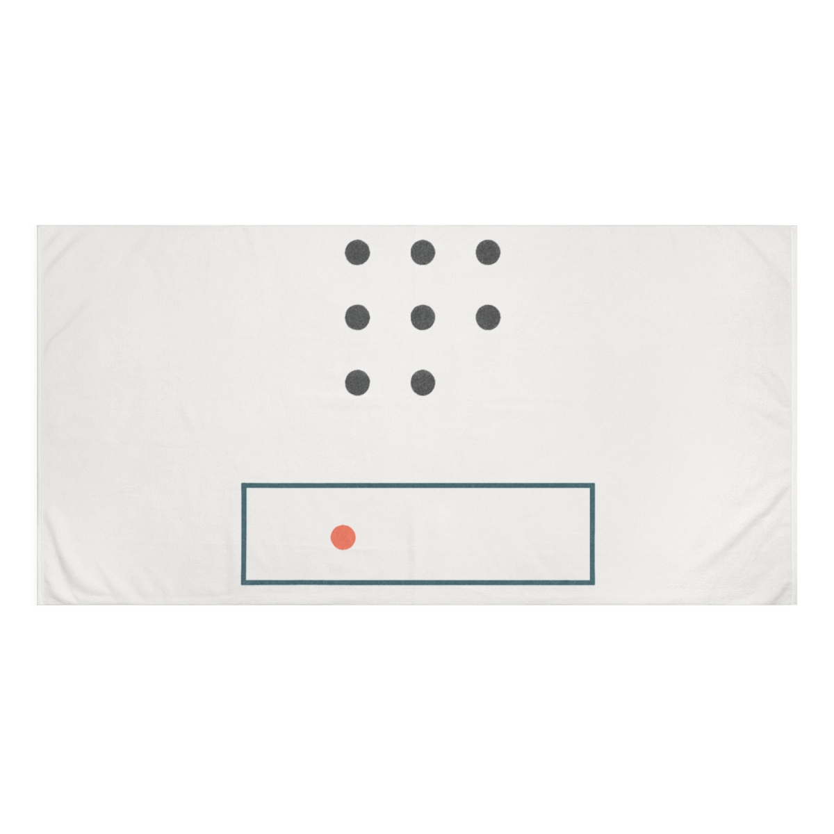 Short Grid With Missing Corner Dot trendy hand towels