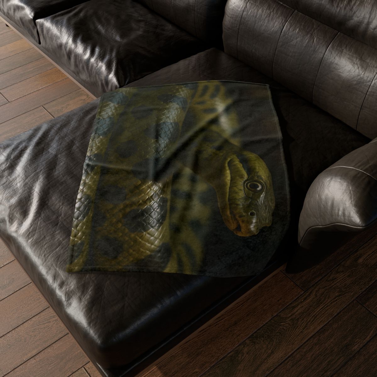 Silent Coil Green Anaconda personalized cozy blankets