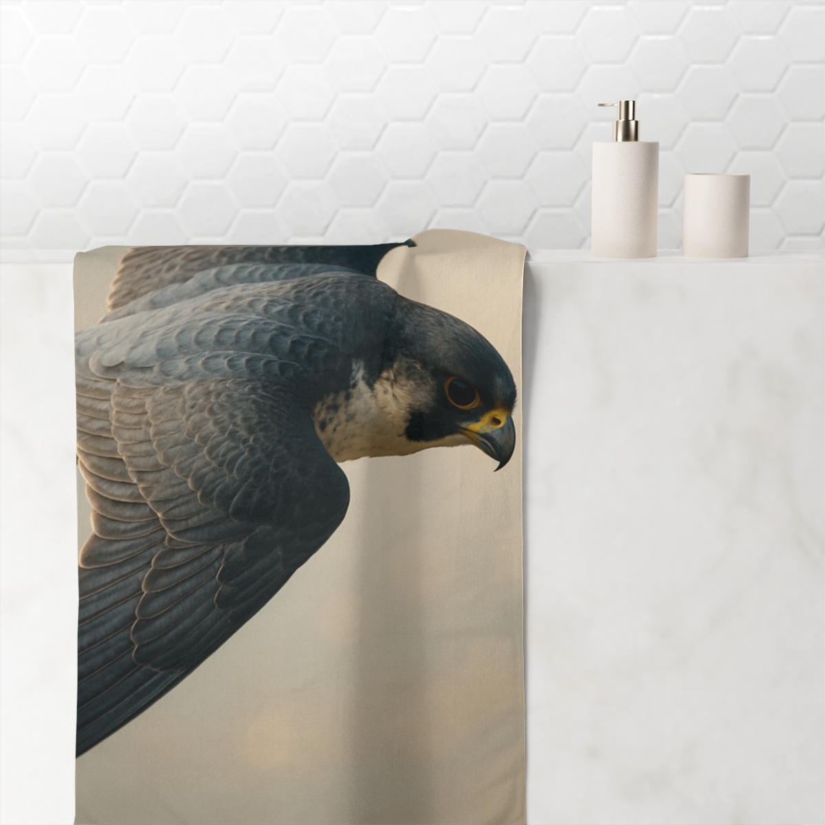 Silent Comet Peregrine Falcon decorative home towels