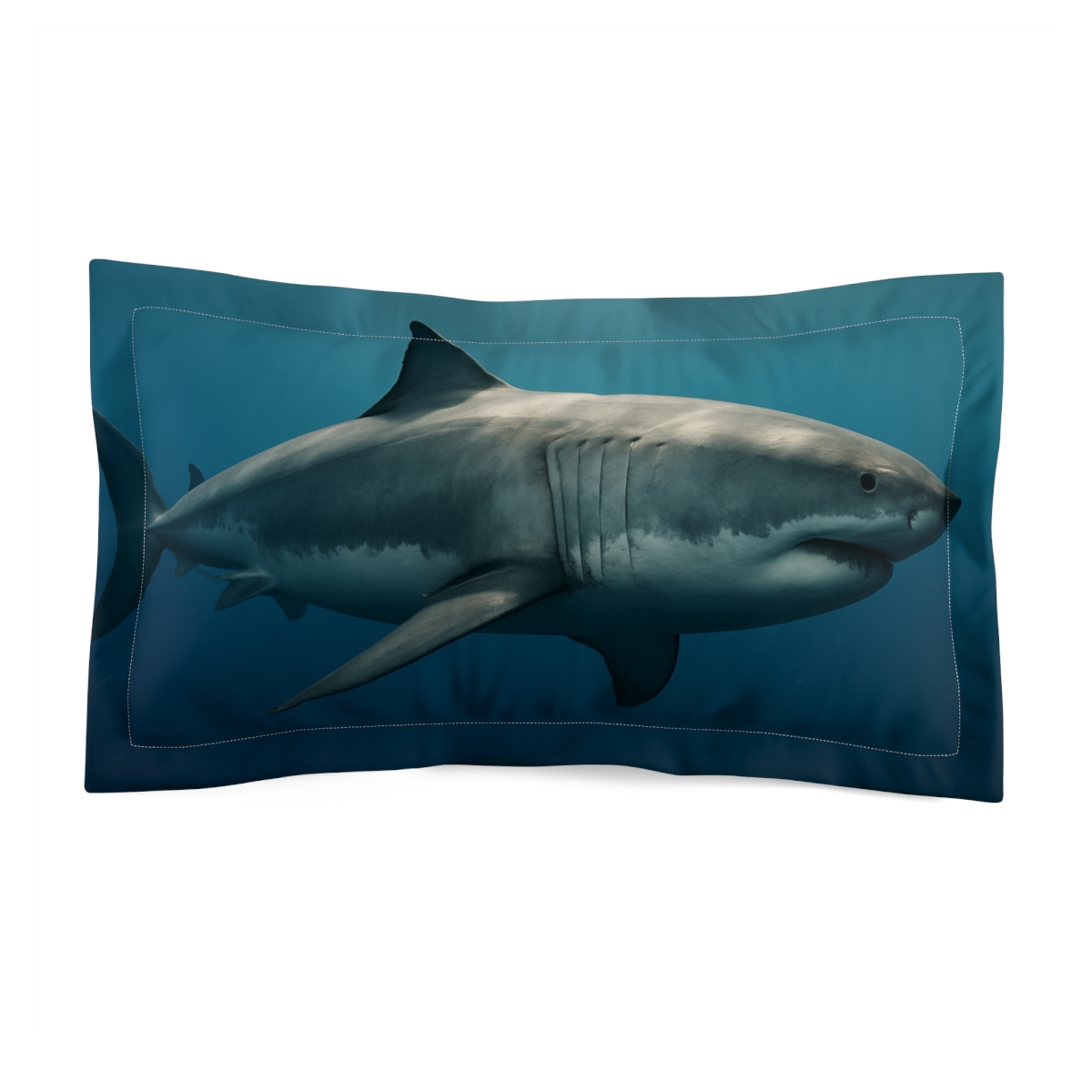 Silent Depths Great White Shark unique shape pillows