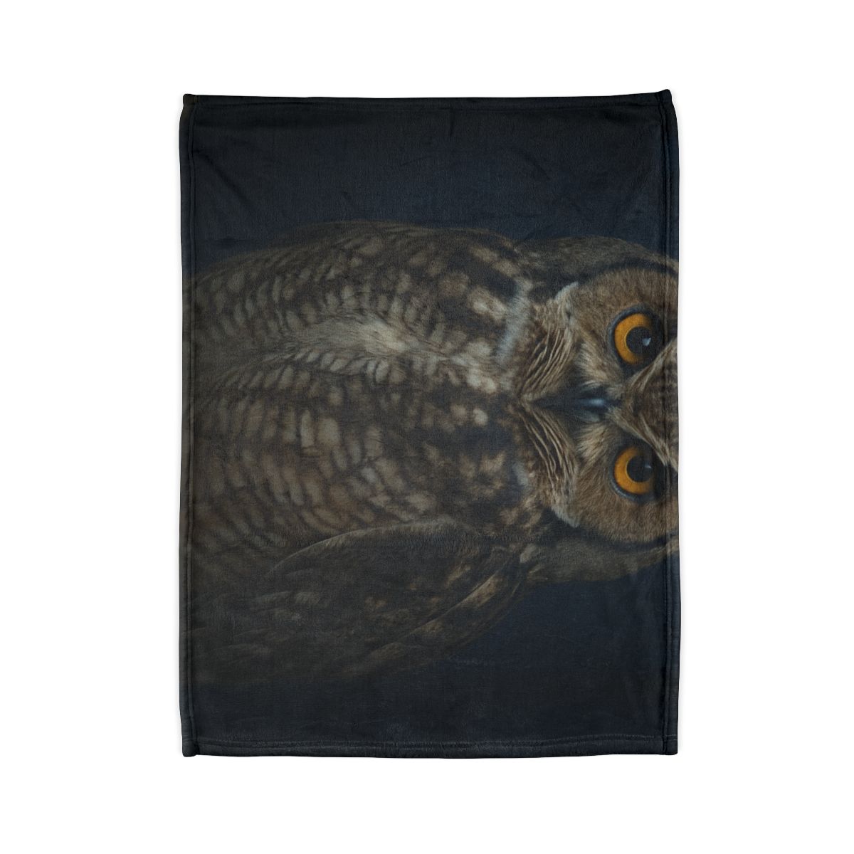 Silent Drift Great Horned Owl custom blankets