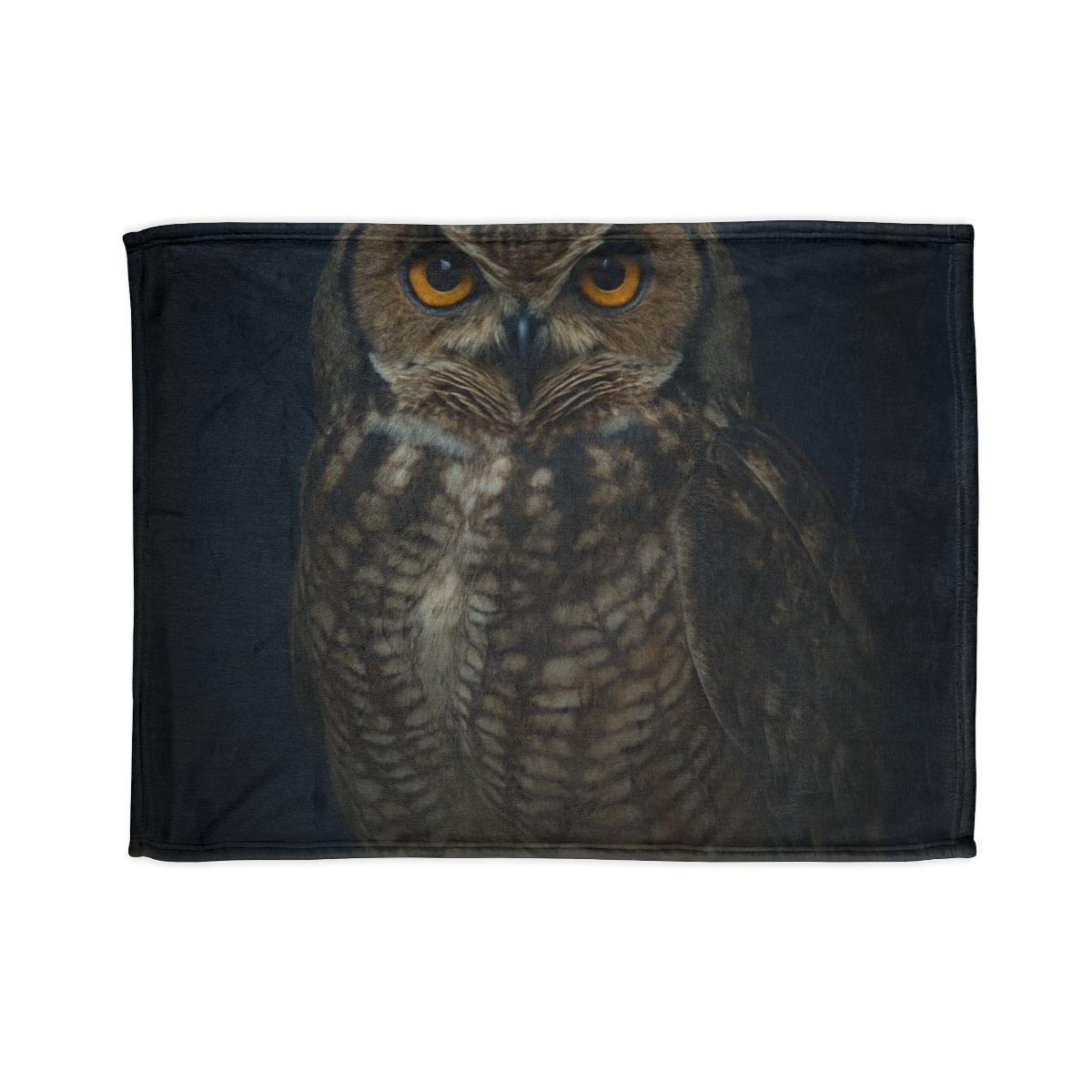 Silent Drift Great Horned Owl custom blankets