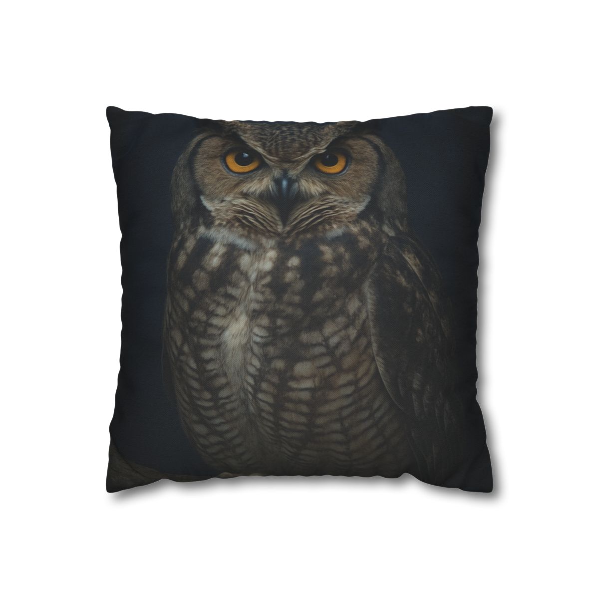 Silent Drift Great Horned Owl personalized pillow covers