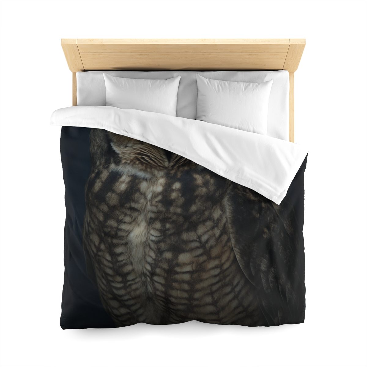 Silent Drift Great Horned Owl personalized bedding duvets