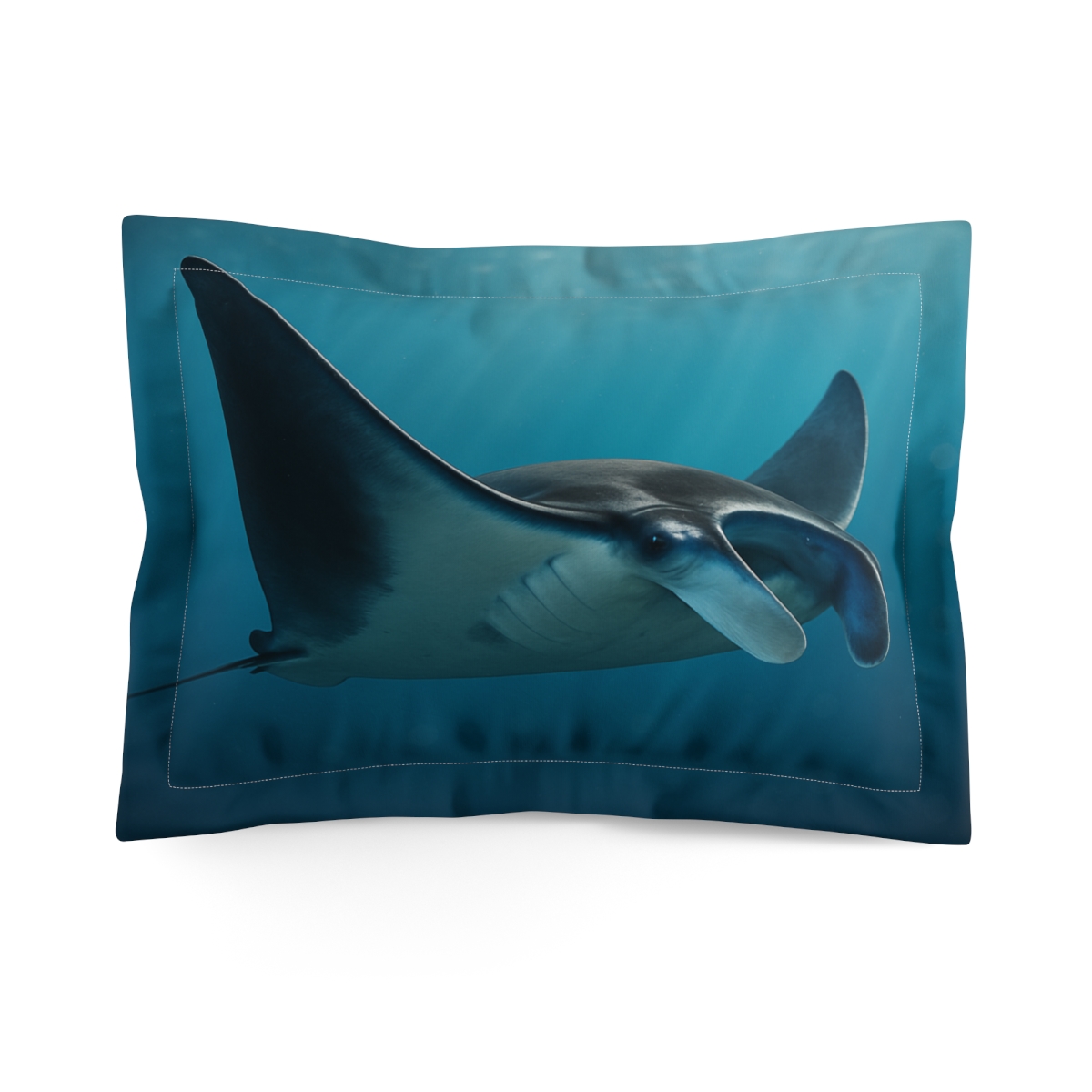 Silent Drift Manta Ray personalized decorative pillows