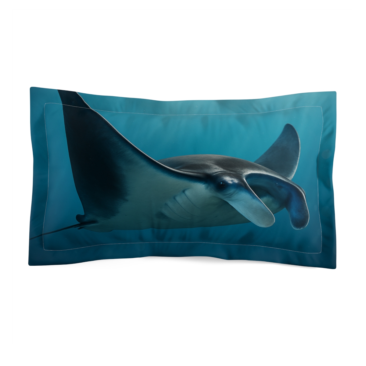 Silent Drift Manta Ray personalized decorative pillows