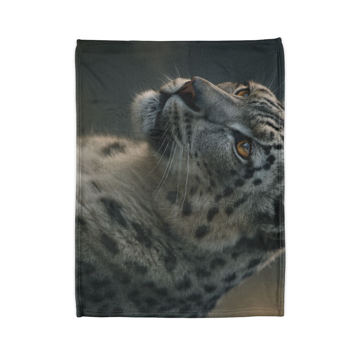 Silent Ember Snow Leopard stylish throw blankets