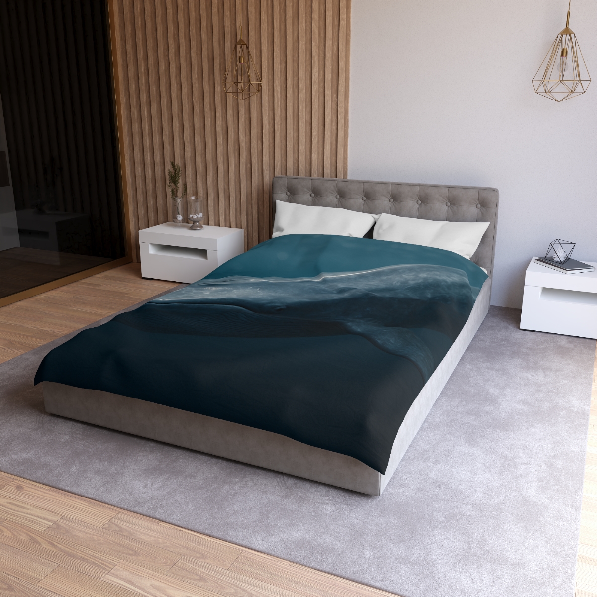 Silent Giant Blue Whale soft comforter duvets