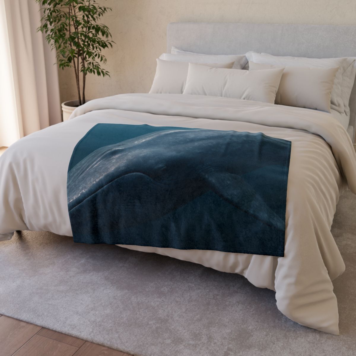 Silent Giant Blue Whale designer printed blankets