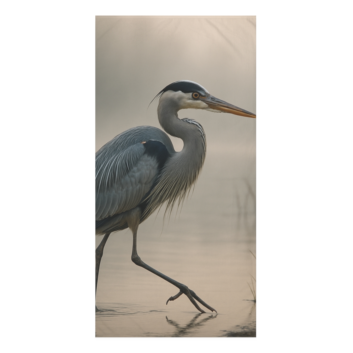 Silent Glide Great Blue Heron decorative home towelscustom towels