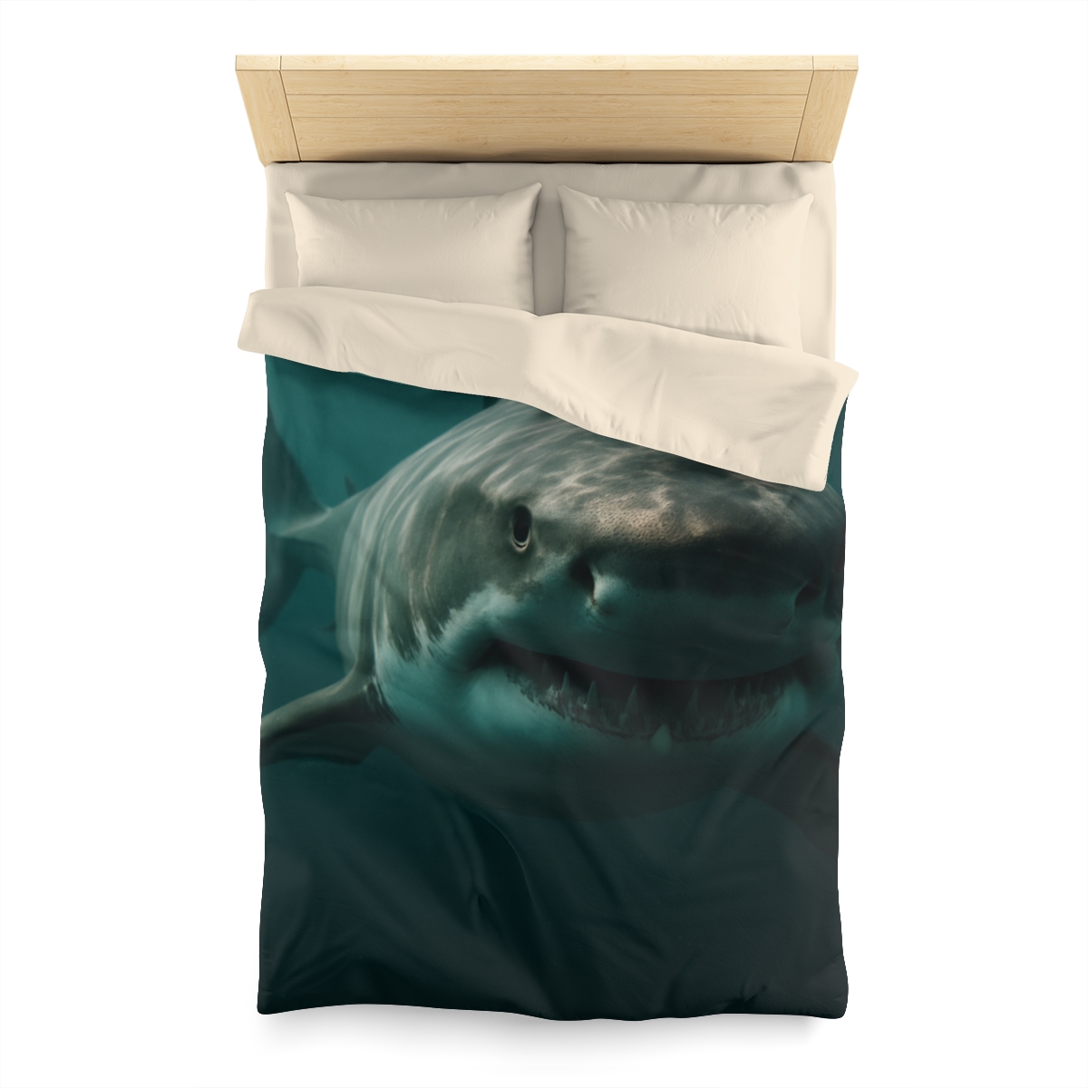Silent Hunter Great White Shark personalized bedding duvets