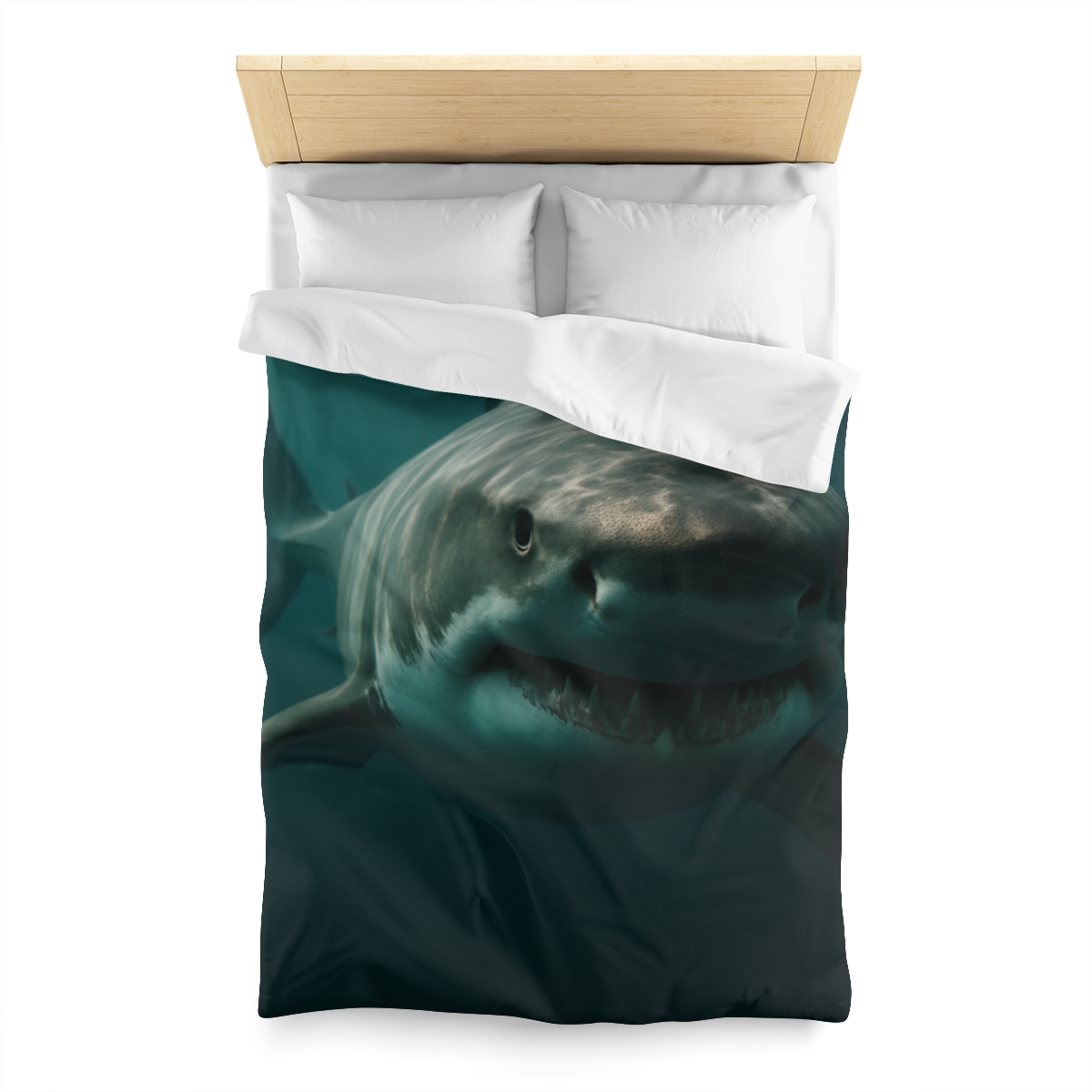 Silent Hunter Great White Shark personalized bedding duvets