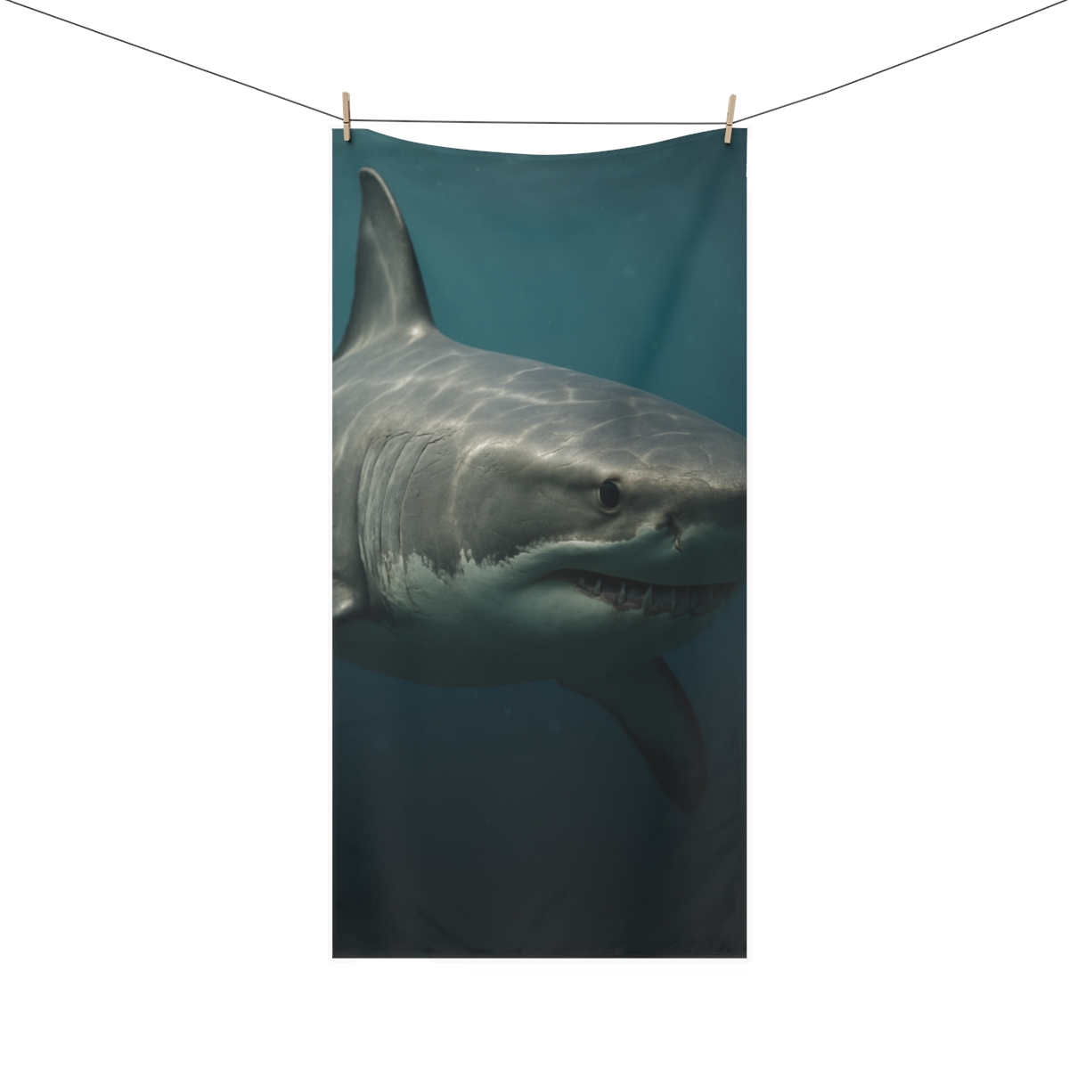 Silent Hunter Great White Shark decorative home towels