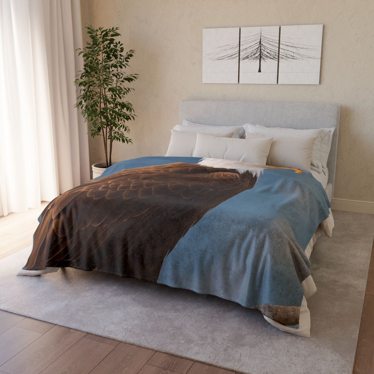 Silent Majesty Bald Eagle Blanket