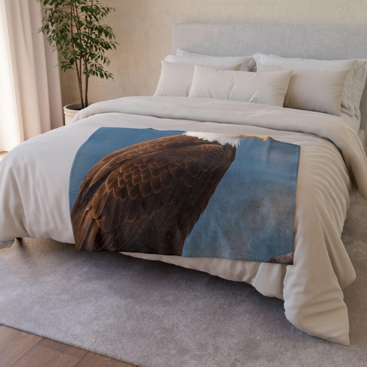 Silent Majesty Bald Eagle Blanket