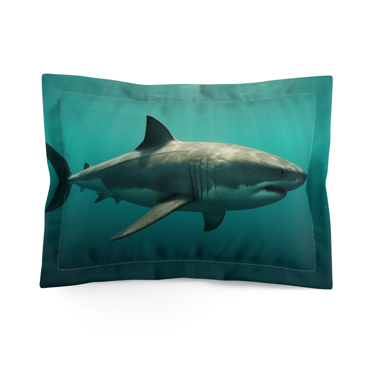 Silent Majesty Great White Shark designer printed pillows