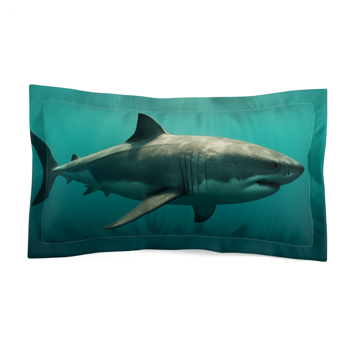 Silent Majesty Great White Shark designer printed pillows