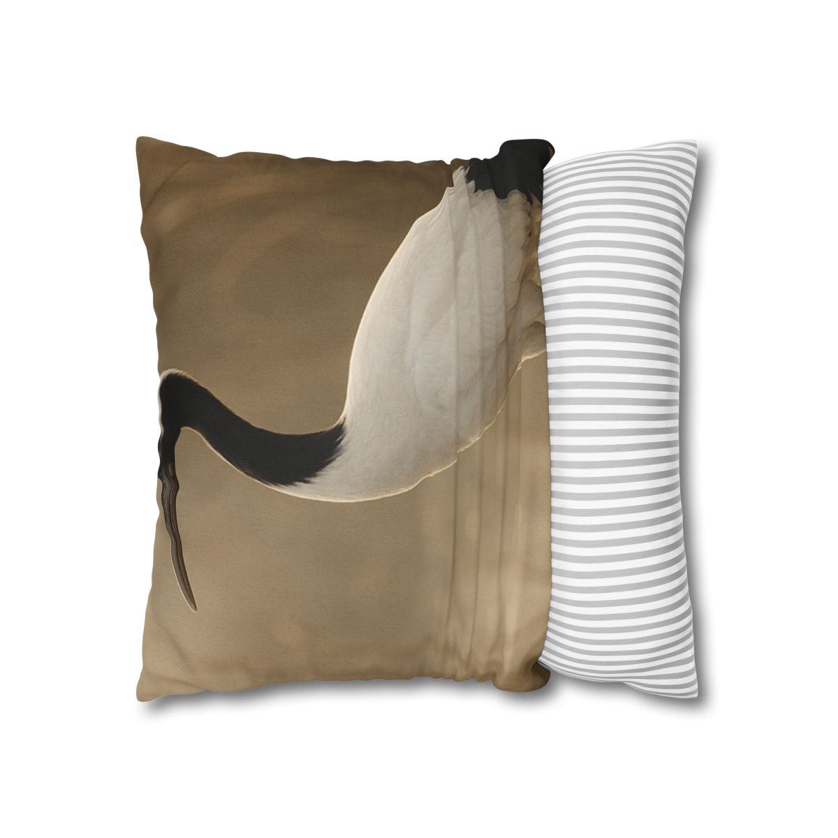 Silent Poise Red Crowned Crane trendy patterned pillow cases