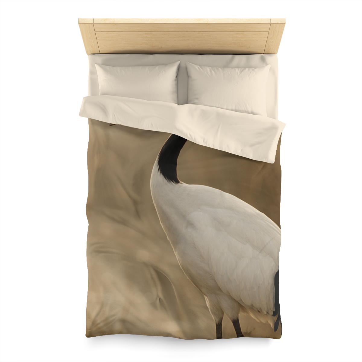 Silent Poise Red Crowned Crane soft comforter duvets