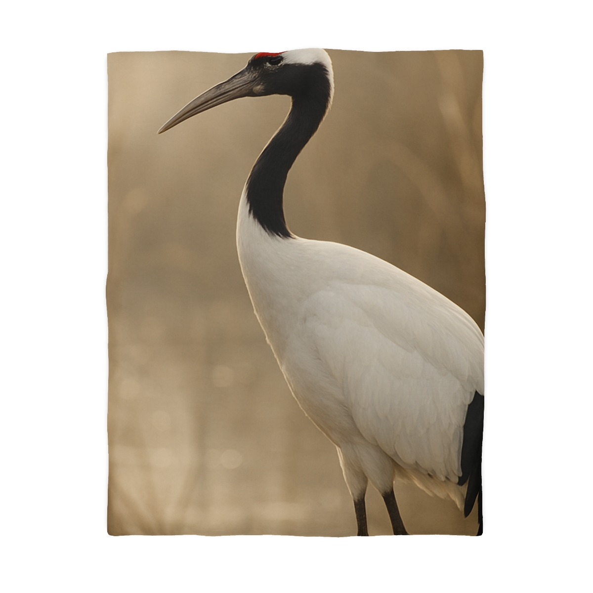 Silent Poise Red Crowned Crane soft comforter duvets