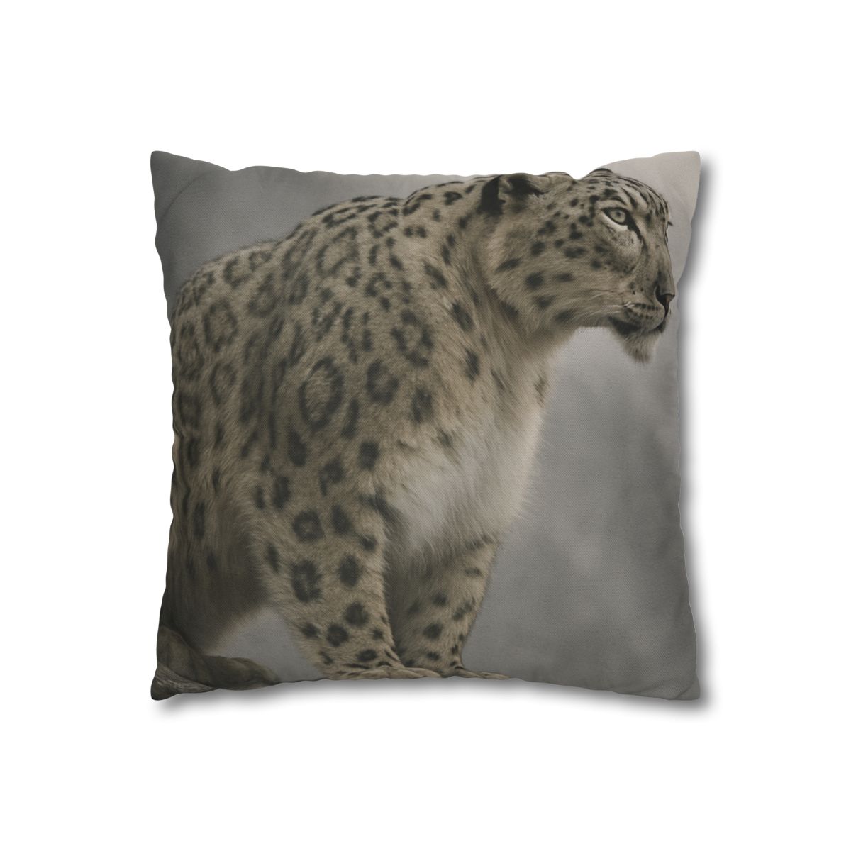 Silent Sentinel Snow Leopard designer print pillow cases