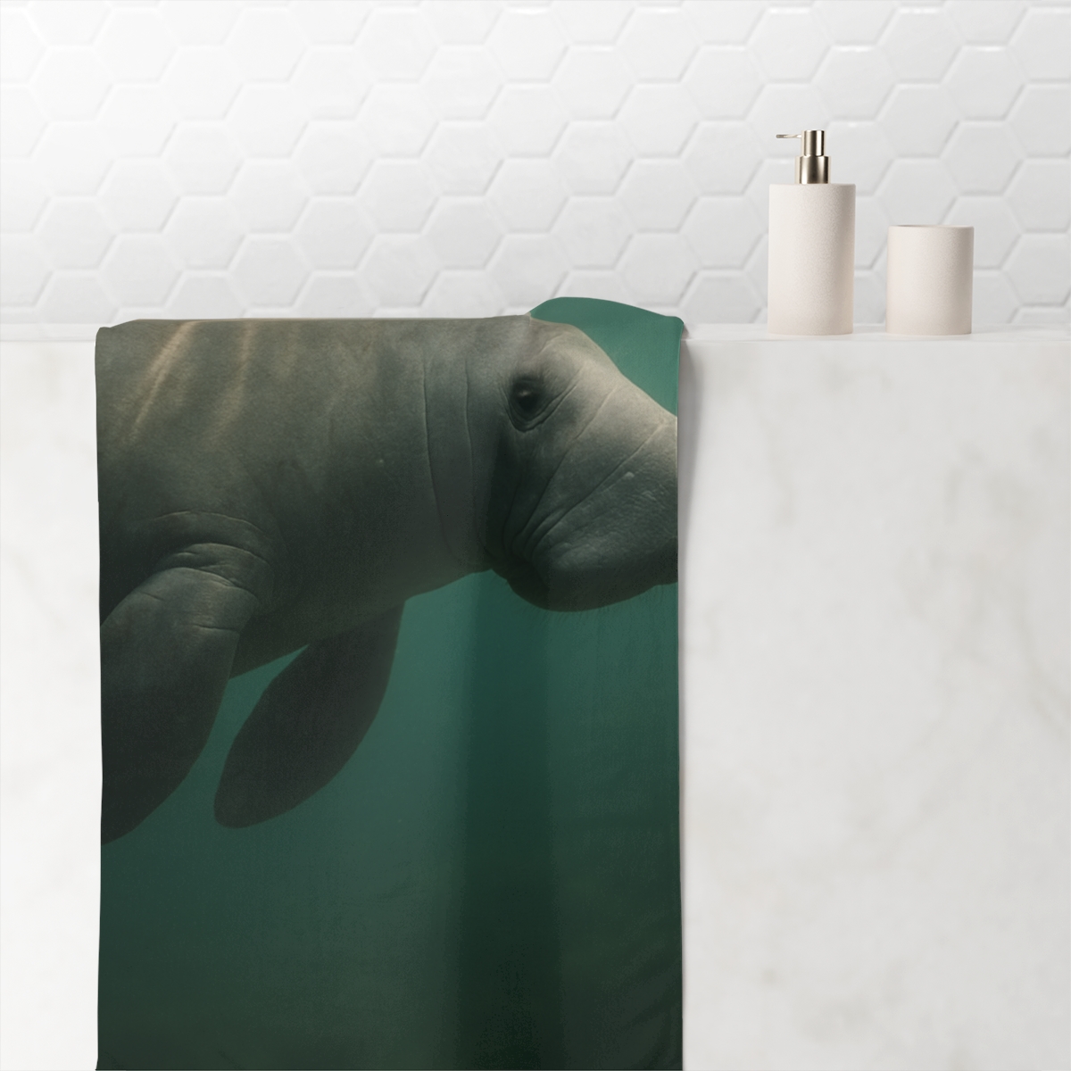 Silent Tide Manatee unique gift towels