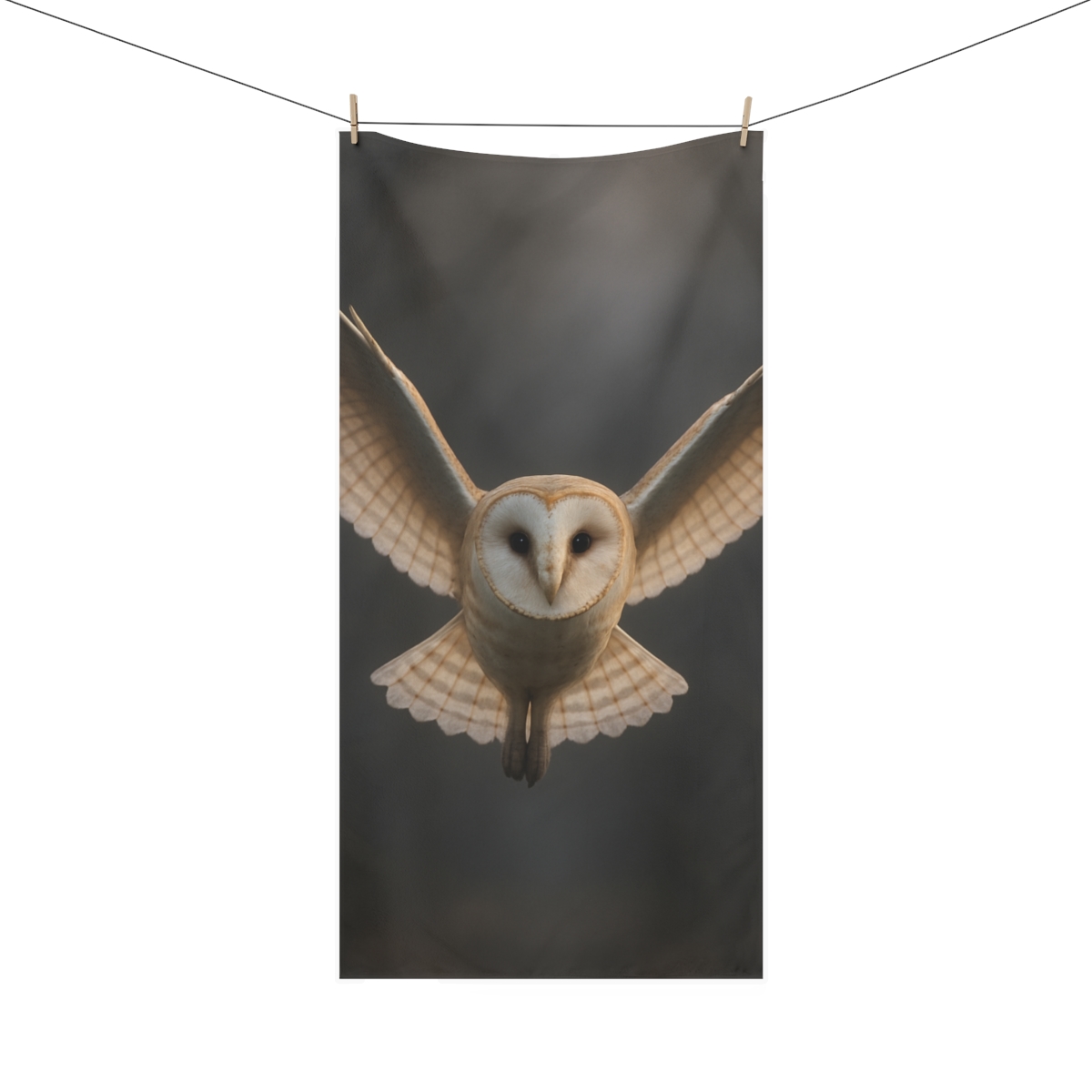 Silent Veil Barn Owl trendy hand towels