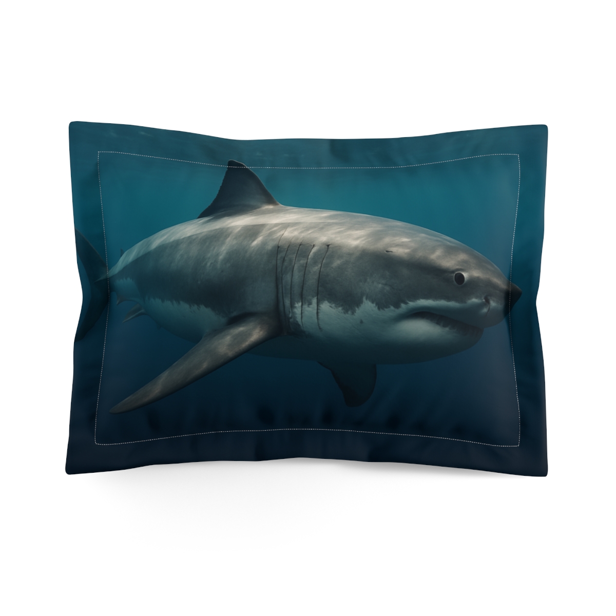 Silent Voyager Great White Shark personalized decorative pillows