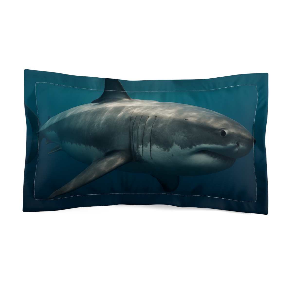 Silent Voyager Great White Shark personalized decorative pillows