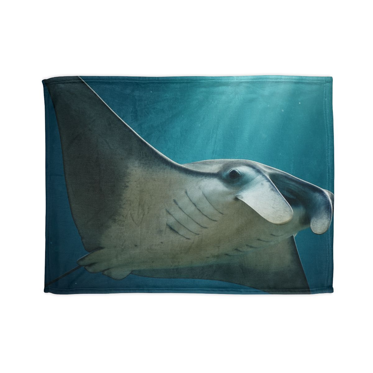 Silk Wing Drift Manta Ray personalized cozy blankets