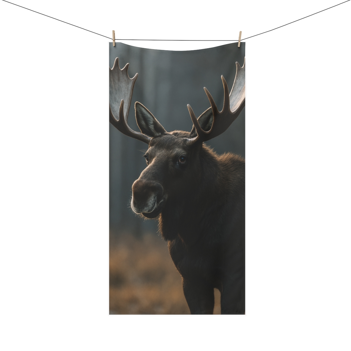 Silver Breath Moose custom towels