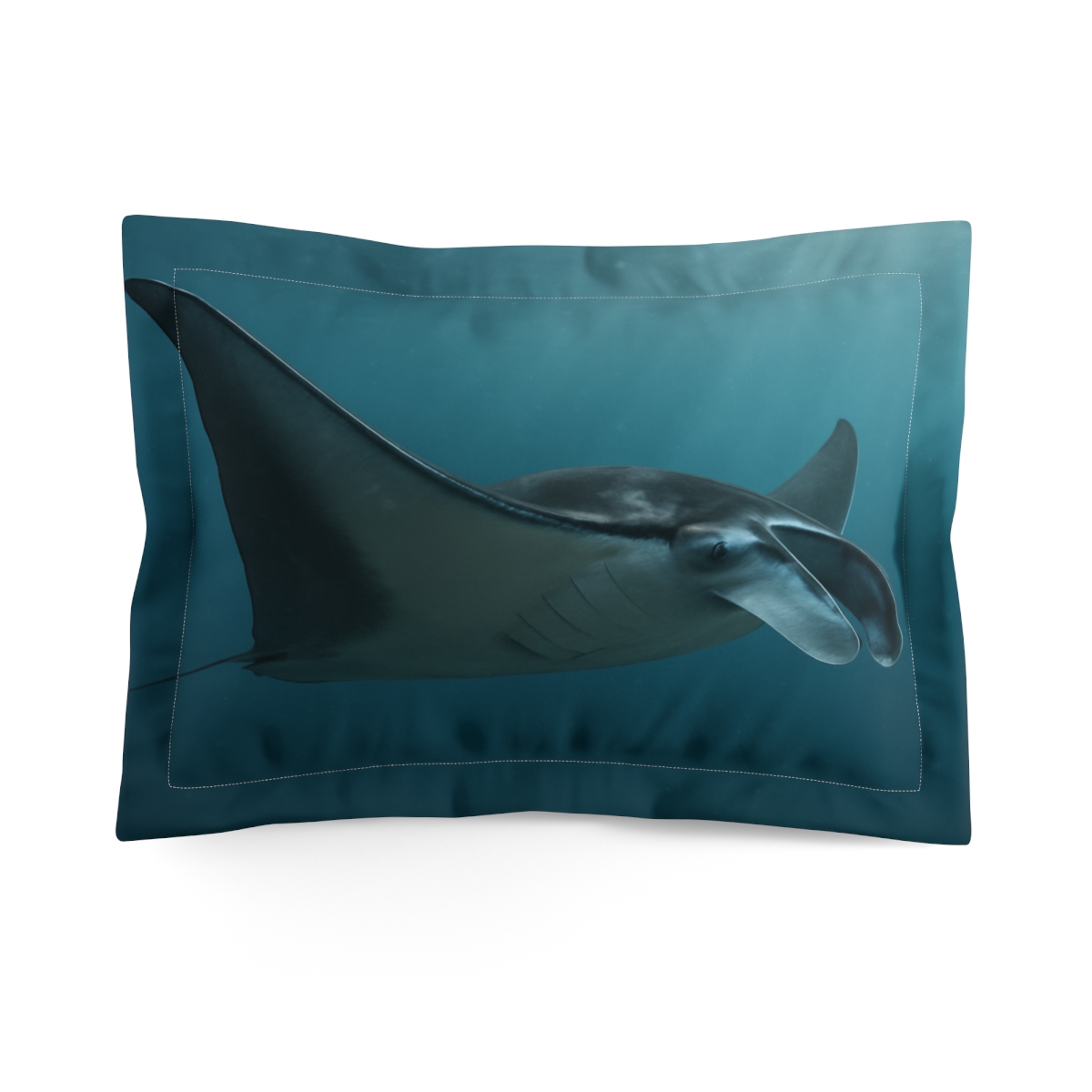 Silver Current Manta Ray unique shape pillows