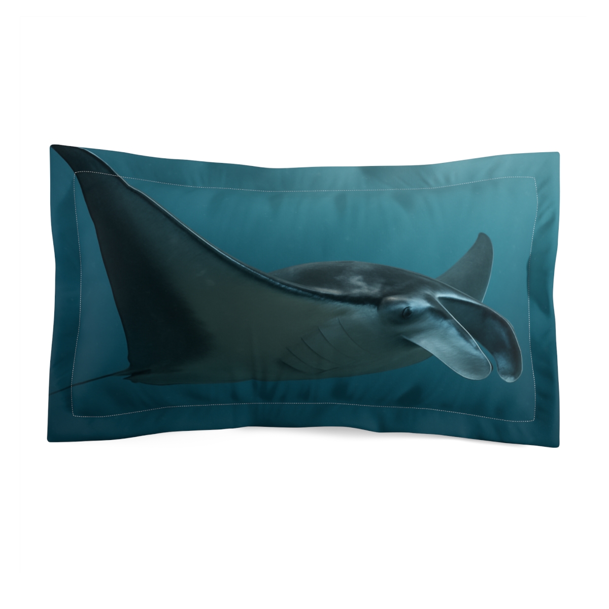 Silver Current Manta Ray unique shape pillows