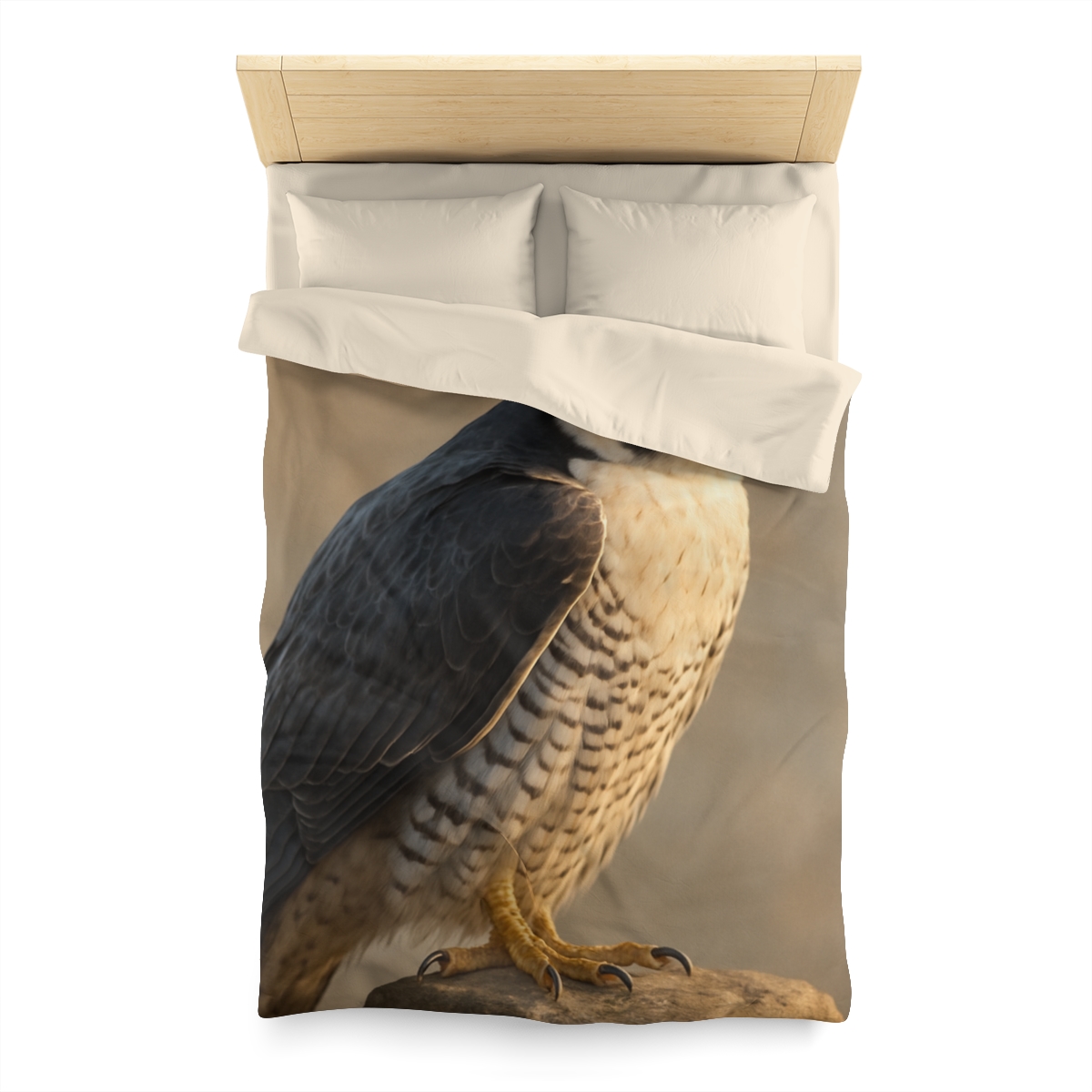 Silver Dusk Peregrine Falcon unique patterned duvets